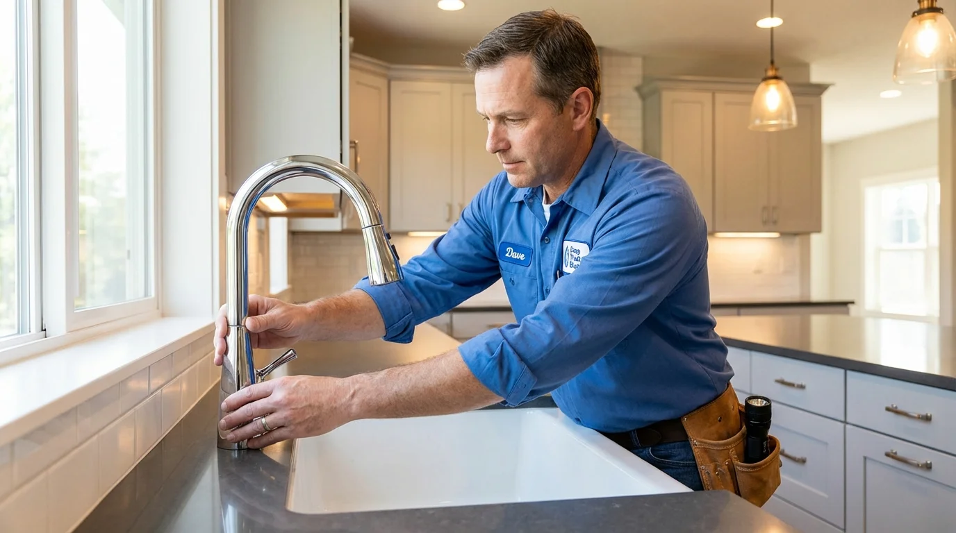 Kitchen faucet installation by Johns Plumbing LLC in Mundelein